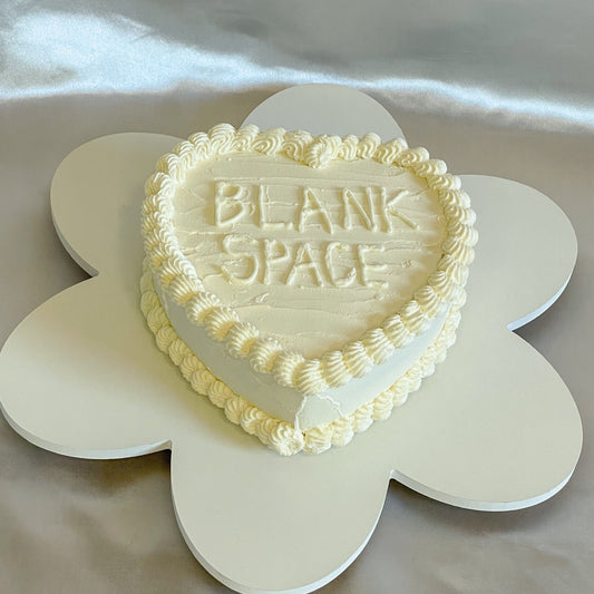 blank space faux cake